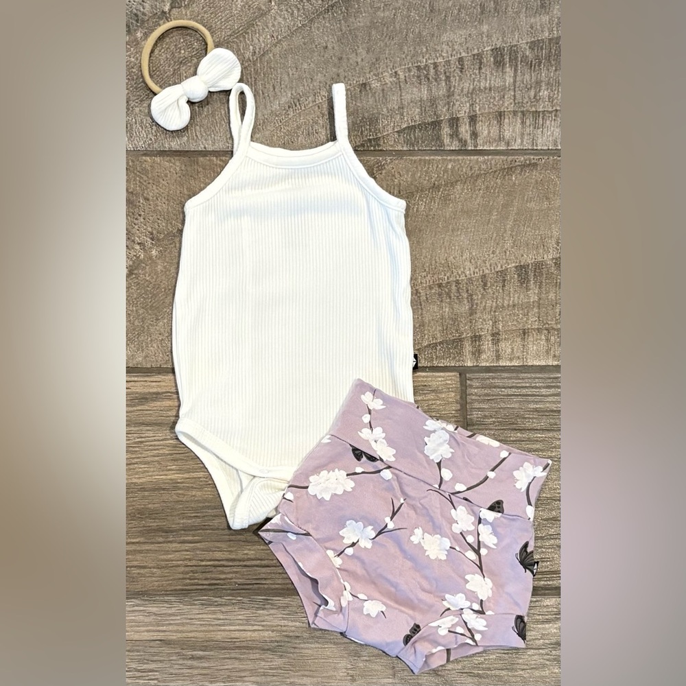 Kyte BABY Tank Bodysuit, Bummies, Headband Outfit